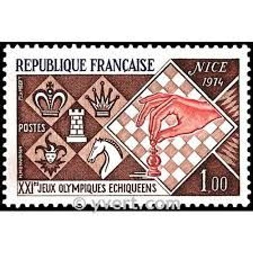 21ème Jeux Olympiques Échiquéens Année 1974 N° 1800 Yvert Et Tellier Luxe