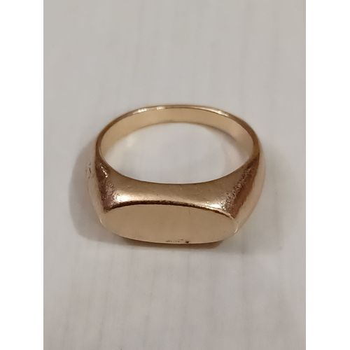 Bague Métal Doré,Forme Ovale, Taille 17.5mm