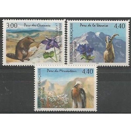 Série Nature De France (11) Parcs Naturels Nationaux Série Complète Année 1996 N° 2997 2998 2999 Yvert Et Tellier Luxe
