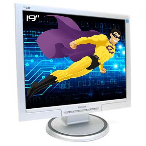 Ecran PC Pro 19" PHILIPS 190S7FS HNS7190T LCD TFT VGA DVI VESA 1280x1024 Gris