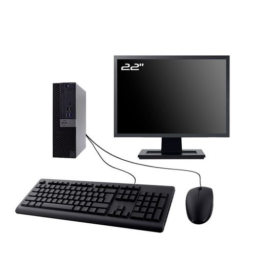PC Dell 3040 SFF Ecran 22" Intel I7-6700 RAM 8Go SDD 4To HDMI Wifi W11