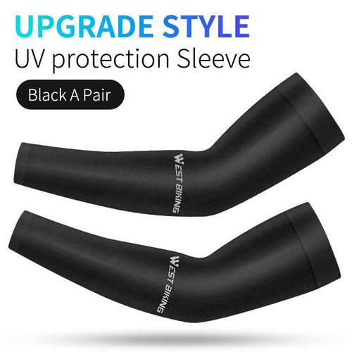 West Biking-Manchons De Protection Uv Pour Sports De Plein Air,Basket-Ball,Course À Pied,Cyclisme,Chauffe-Bras De Vélo,Tenue De Cyclisme - Type Black