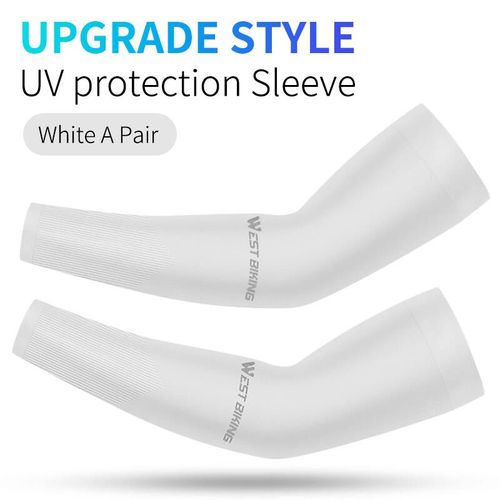 West Biking-Manchons De Protection Uv Pour Sports De Plein Air,Basket-Ball,Course À Pied,Cyclisme,Chauffe-Bras De Vélo,Tenue De Cyclisme - Type White