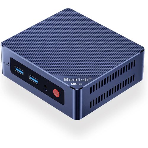 Mini-S12,Mini Pc Avec Processeur Intel Alder Lake N95(Jusqu'À 3,4 Ghz),8 Go Ram,256 Go Ssd,Hdmi/Wifi6/Bt 5.2/Rj45/Wol/Démarrage Auto