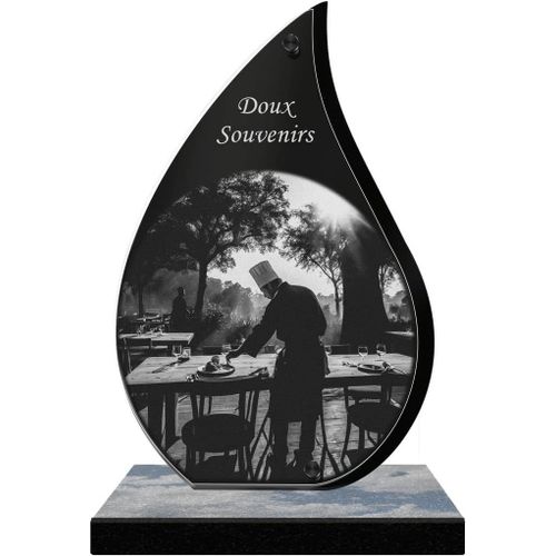 - Plaque Funéraire Personnalisée Lueur-Cuisinier,Restaurateur,Cuisine-Texte Personnalisable,Plaque Funéraire Gravée Au Laser Pour Hommage,Plaque Cimetière,Obsèques,Enterrement