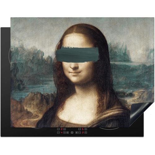 Protège-Plaque À Induction-Plaque Protection Vitrocéramique Induction-Vinyl-Mona Lisa-Leonardo Da Vinci-Peinture-77X59 Cm-Couvre Plaque De Cuisson-Accessoires De Cuisine