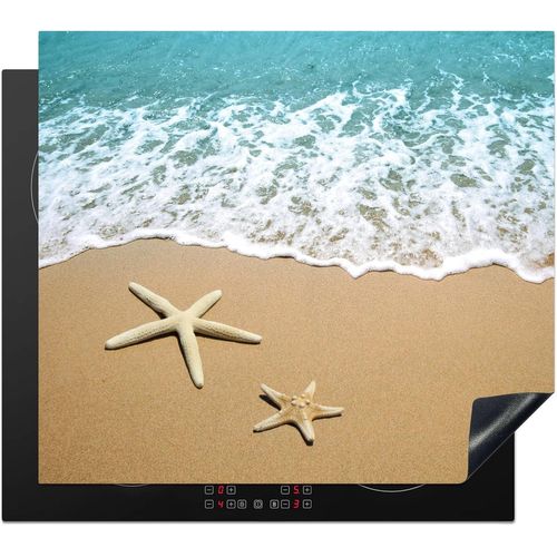 Protège-Plaque À Induction-Plaque Protection Vitrocéramique Induction-Vinyl-Étoile De Mer-Plage-Mer-58.3X51.3 Cm-Couvre Plaque De Cuisson-Accessoires De Cuisine