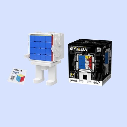 Moyo Meilong Robot 4x4 Cube Stickerless,Meilong Robot Display Box Edition 4x4x4 Speed Cube 59mm,Fun Educational Toys For Collectible Display
