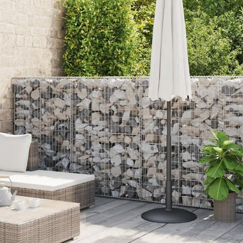 Mur À Gabion Avec Couvercles Acier Galvanisé 600 X 50 X 150 Cm