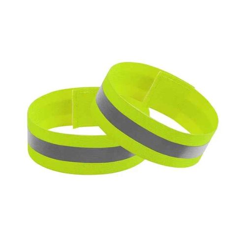 2 Pièces Bandes Réfléchissantes Led Lumière Réfléchissante Brassard Élastique Réflecteur De Sécurité Sangles De Jambe De Cheville Pour Le Jogging De Nuit Cyclisme Course - Type 4cm Fluorescentgreen