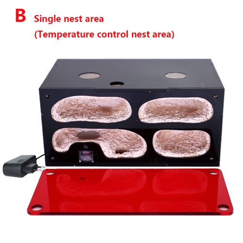 Abreuvoir De Colonie En Acrylique Pour Ferme À Fourmis,Épissage Mf,Nid De Fourmis,Contrôle De La Température,Maison D'insectes En Béton,174 Accessoires - Type Heating Nest Area B