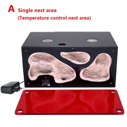 Abreuvoir De Colonie En Acrylique Pour Ferme À Fourmis,Épissage Mf,Nid De Fourmis,Contrôle De La Température,Maison D'insectes En Béton,174 Accessoires - Type Heating Nest Area A