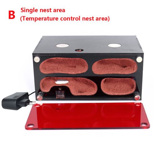 Nid De Fourmis En Acrylique Contrôle De Température De La Ferme,Maison De Colonie D'insectes,Kit De Fourmilière Avec Abreuvoir,Expansion Infinie,Accessoire En Béton - Type Heating Nest Area B