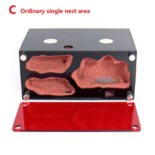 Nid De Fourmis En Acrylique Contrôle De Température De La Ferme,Maison De Colonie D'insectes,Kit De Fourmilière Avec Abreuvoir,Expansion Infinie,Accessoire En Béton - Type Ordinary Nest Area C