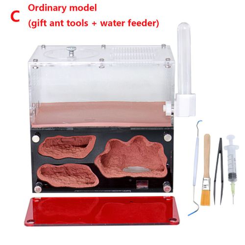 Nid De Fourmis En Acrylique Contrôle De Température De La Ferme,Maison De Colonie D'insectes,Kit De Fourmilière Avec Abreuvoir,Expansion Infinie,Accessoire En Béton - Type Normal Suit C