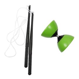 Bol En Plastique Jonglant Avec Le Jouet Classique Yo Yo Chinois Avec Bâtons À Main Vert