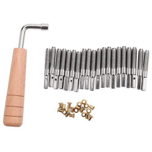 20 Clous De Goupille D¿Accord Et 20 Rivets De Particules, Avec Clé D¿Accord En Forme De L, Pour Harpe Lyre Petite Harpe Musica
