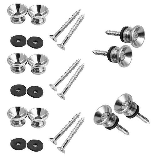 10 Pcs Boutons De Sangle En Métal Broches D¿Extrémité Avec Vis De Montage Pour Guitare Acoustique Électrique, Basse, Ukulélé