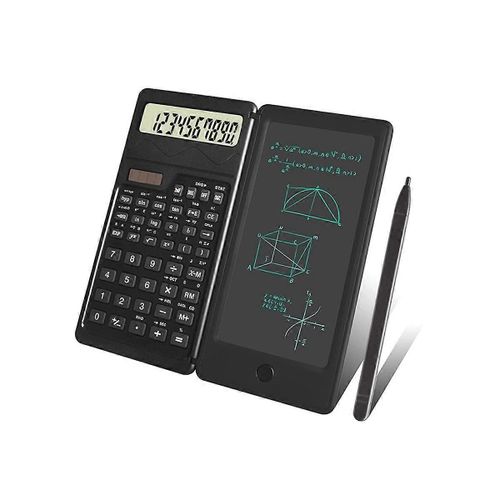 Calculatrices scientifiques avec tablette d¿écriture effaçable, calculatrice de bureau pliable à 10 chiffres pour l¿école B