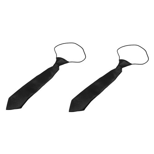 2x Cravate Pour Enfant Design ¿¿Lastique Noir