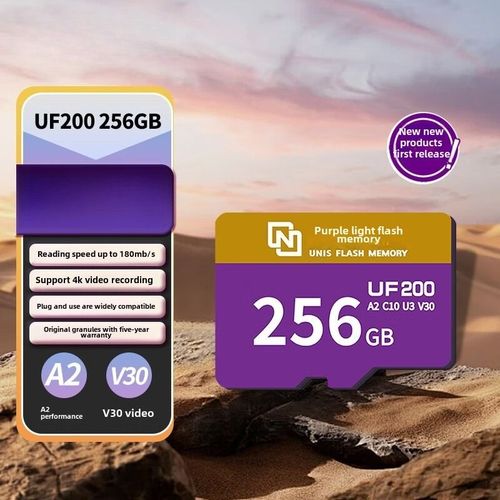 Carte Microsd Unis Uf200 256gb ¿ Haute Vitesse Et Grande Capacité Pour Enregistrement 4k-Gangxun