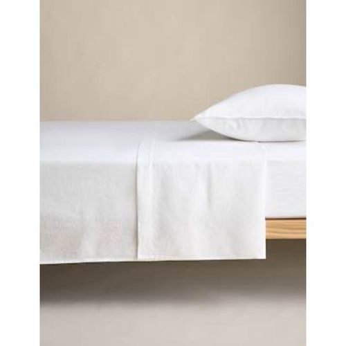 Drap Plat 100 % Lin - Blanc