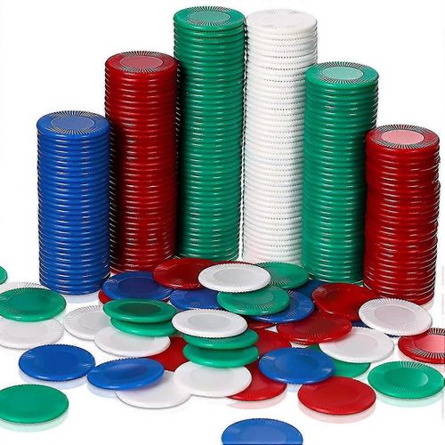 400 Pièces En Plastique Jetons De Poker Jetons De Jeu 4 Couleurs Contre-Carte Pour Jouer Au Jeu En Comptant Bingo Gam