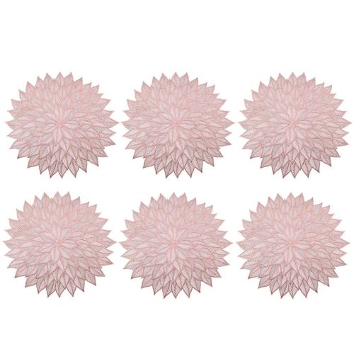 Sets De Table 6, Rond Évider Les Fleurs Sets De Table Pour Table À Manger Pressé