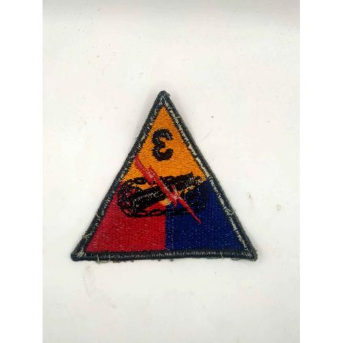 Militaria-Usa-1st Armored Division 3-Patch Années 50-Be-Original