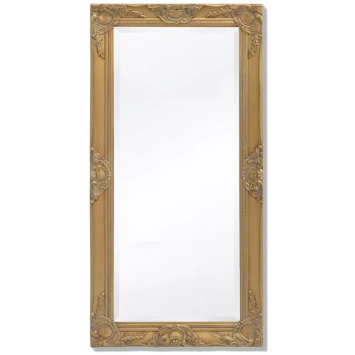 Miroir mural style baroque 100x50 cm Doré