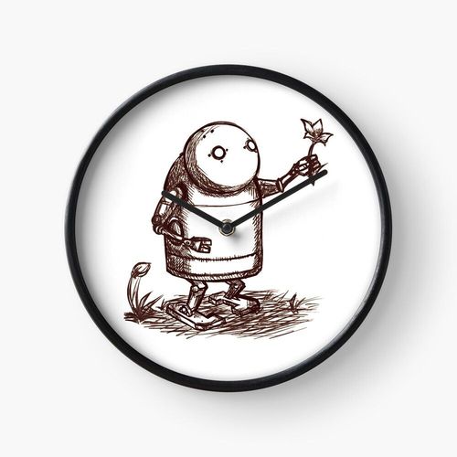 Horloge Murale Robot automate NieR 30cm Décoration Artistique pour Cheminée, Maison, Chambre et Bure