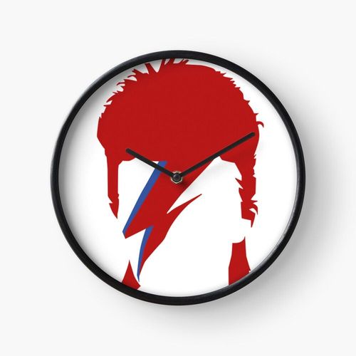 Horloge Murale David Bowie Foudre 30cm Décoration Artistique pour Cheminée, Maison, Chambre et Bure