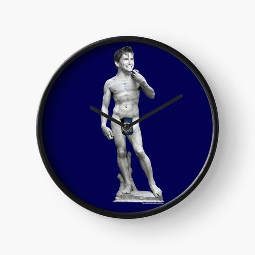 Horloge Murale Le David... Tennant 30cm Décoration Artistique pour Cheminée, Maison, Chambre et Bure