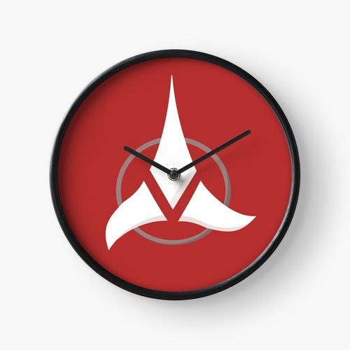 Horloge Murale Star Trek - Empire Klingon 30cm Décoration Artistique pour Cheminée, Maison, Chambre et Bure