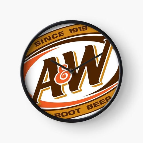 Horloge Murale Root Beer A&W depuis 1919 30cm Décoration Artistique pour Cheminée, Maison, Chambre et Bure
