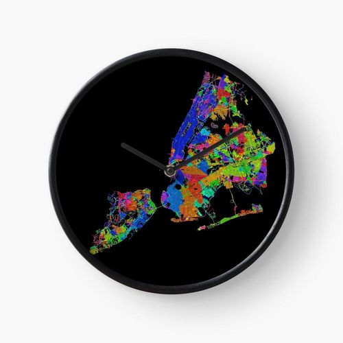 Horloge Murale Grilles de rues de New York 30cm Décoration Artistique pour Cheminée, Maison, Chambre et Bure