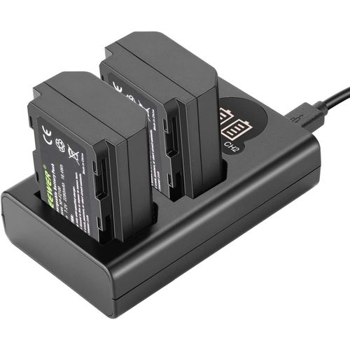 NEEWER 2 Pack 2280mAh NP-FZ100 Batterie de Remplacement, 2 Chargeur USB avec Écran LCD, Compatible avec Sony ZV-E10II A9III A7CII ZV-E1 A7III A7IV FX3 FX30 A6700 A1 A7C A7CR A7RIV A7RV A7SIII A9II