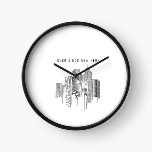 Horloge Murale Depuis New York 30cm Décoration Artistique pour Cheminée, Maison, Chambre et Bure