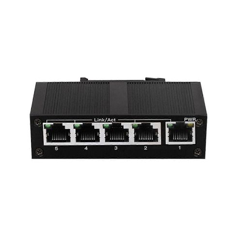 5 ports 100Mbps réseau de qualité industrielle commutateur non géré type rail répartiteur de réseau industriel EU P