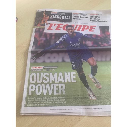 L'équipe 12/02/2025 Ousmane Dembélé/Real Madrid
