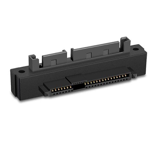 1PCS SFF-8482 SAS Femelle vers SATA Mâle 15 Broches Tête de Courbure 90 Degrés Adaptateur Convertisseur pour Câble de Carte Mère