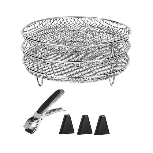 Friteuse à air Grille de cuisson à la vapeur Grille de rôtissage Grilles de déshydrateur empilables Plateau de friteuse à air pour la plupart des friteuses à air P