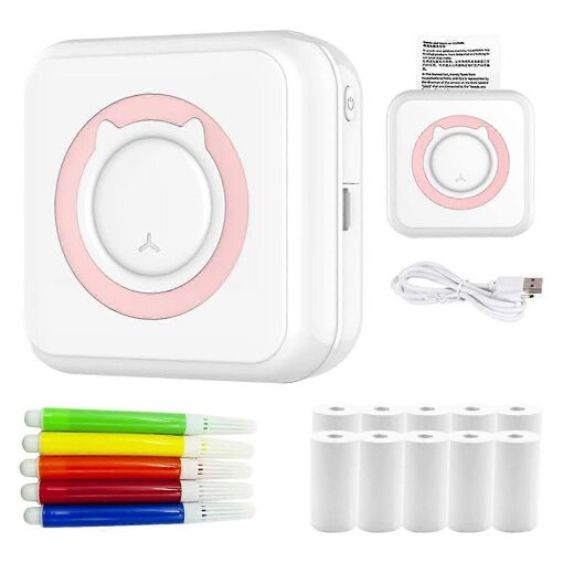 Imprimante d'autocollants portable, Mini imprimante thermique de po...