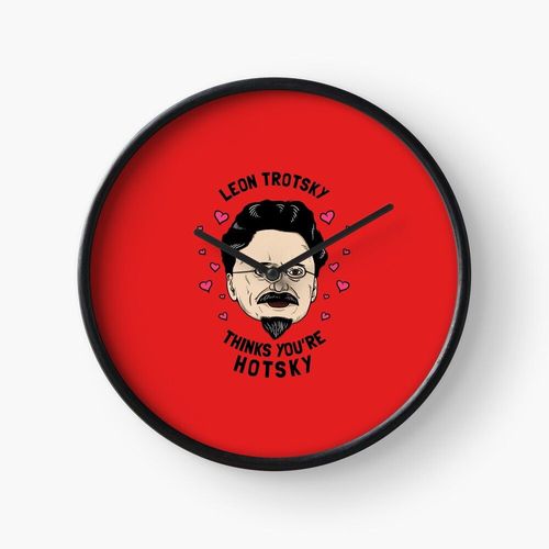Horloge Murale Léon Trotsky pense que vous êtes Hotsky 30cm Décoration Artistique pour Cheminée, Maison, Chambre et Bu