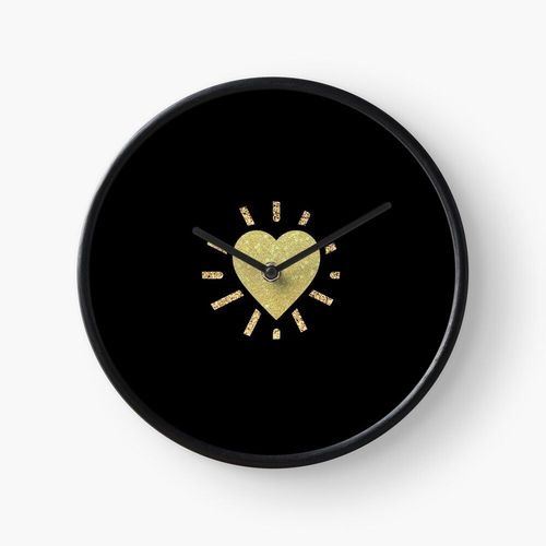 Horloge Murale Doré 30cm Décoration Artistique pour Cheminée, Maison, Chambre et Bur