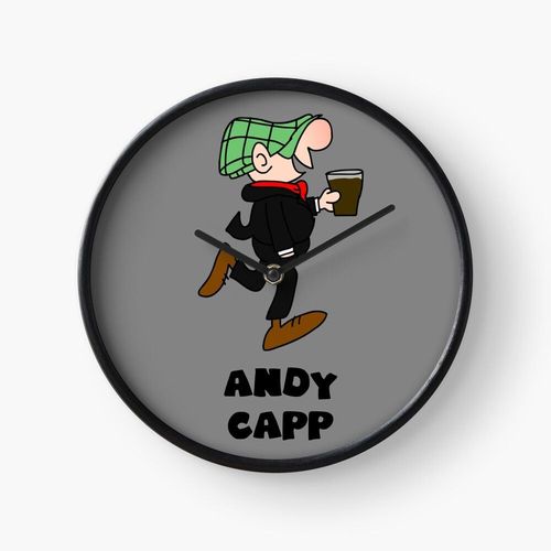 Horloge Murale andy capp britannique anglais angleterre rétro vintage 30cm Décoration Artistique pour Cheminée, Maison, Chambre et Bur