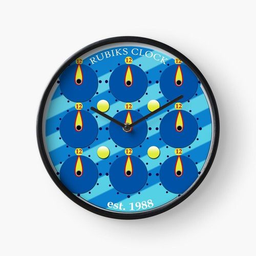 Horloge Murale Conception Rubiks WCA 30cm Décoration Artistique pour Cheminée, Maison, Chambre et Bure