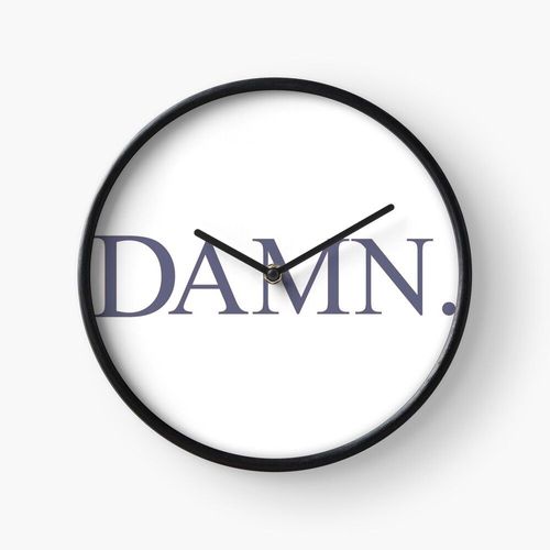 Horloge Murale Kendrick Lamar Merde 30cm Décoration Artistique pour Cheminée, Maison, Chambre et Bure
