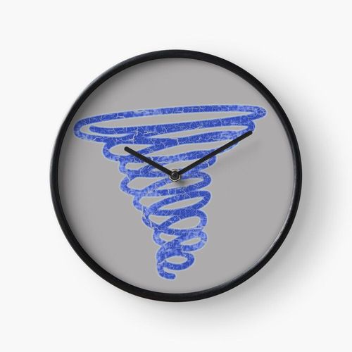 Horloge Murale Chemise de David - Spirale bleue (LEGION) 30cm Décoration Artistique pour Cheminée, Maison, Chambre et Bure