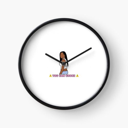 Horloge Murale Tiffany 'New York' Pollard - Saveur d'amour 'You Can Choke' citation 30cm Décoration Artistique pour Cheminée, Maison, Chambre et Bure